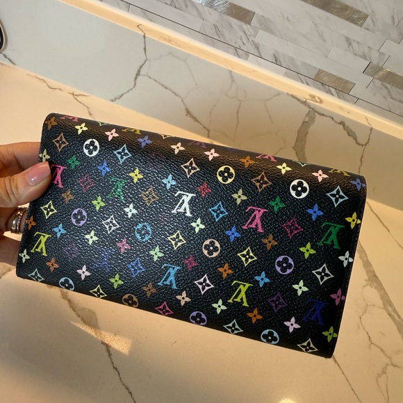 Louis Vuitton Sarah Wallet Murakami Monogram Black - Picture 8 of 11